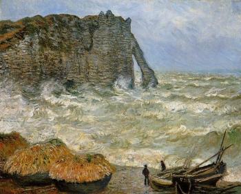 尅勞德 莫奈 Etretat, Rough Seas